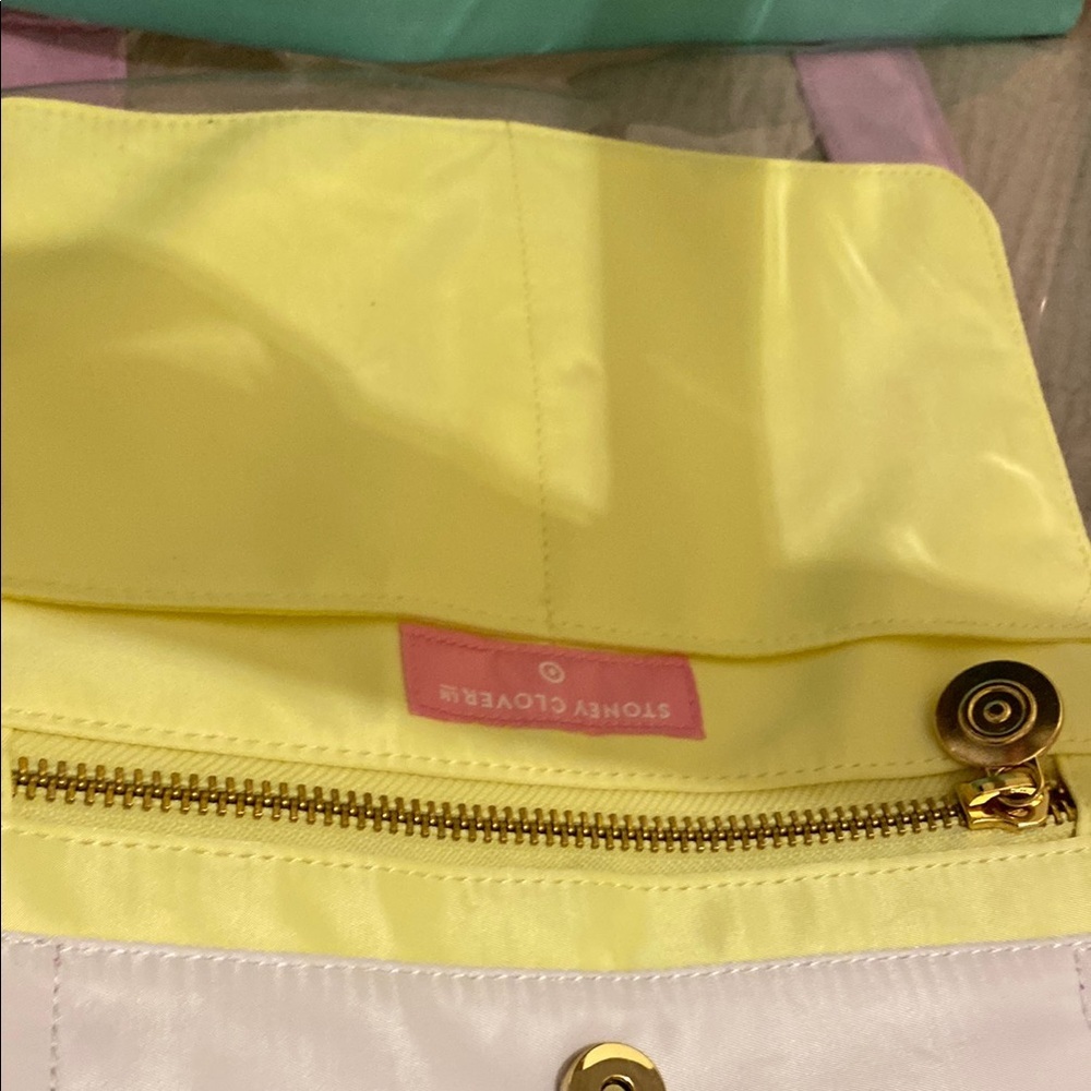 STONEY CLOVER TARGET Transparent Purple and Green Tote BEACH Bag - Picture 8 of 9